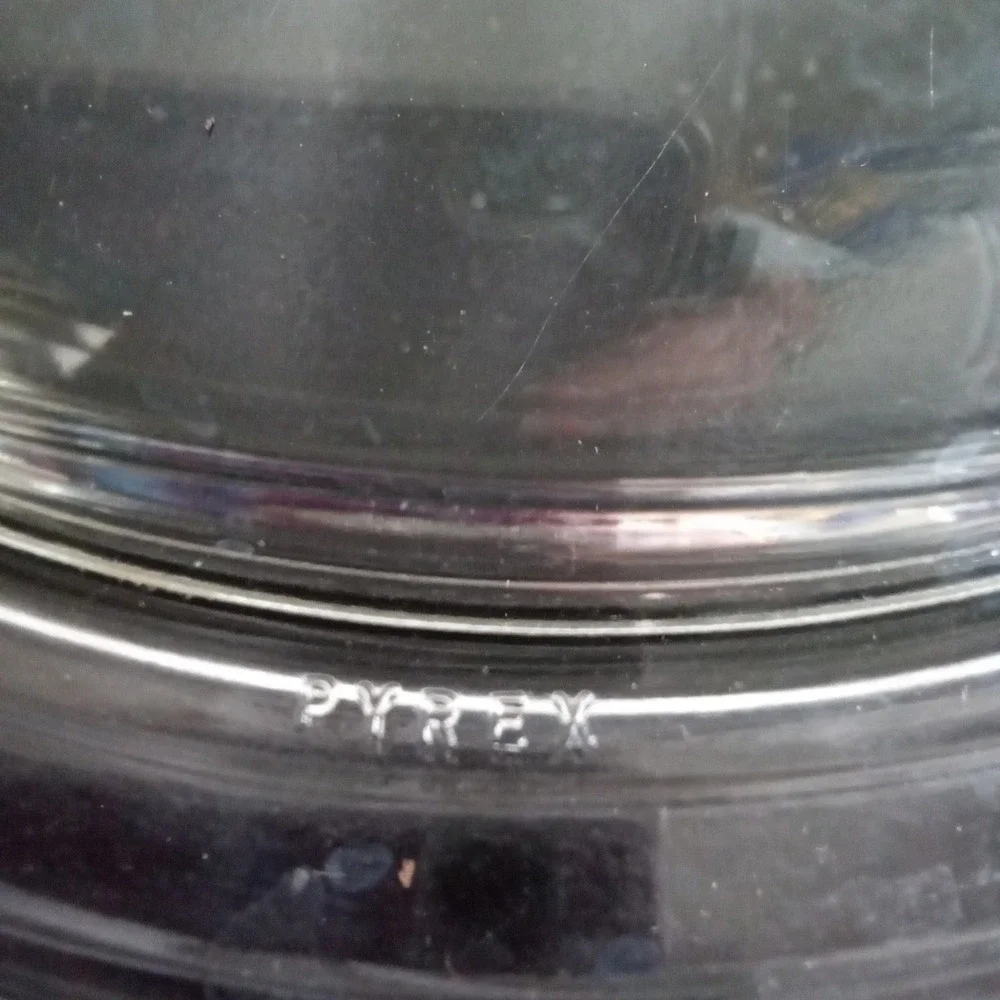 Pyrex Clear Glass Round Lid 684C C-22 Replacement Tab Handle 8.75 Inch Rim